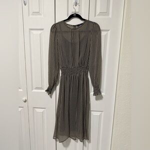 Tommy Hilfiger Black and White Long Sleeve Dress